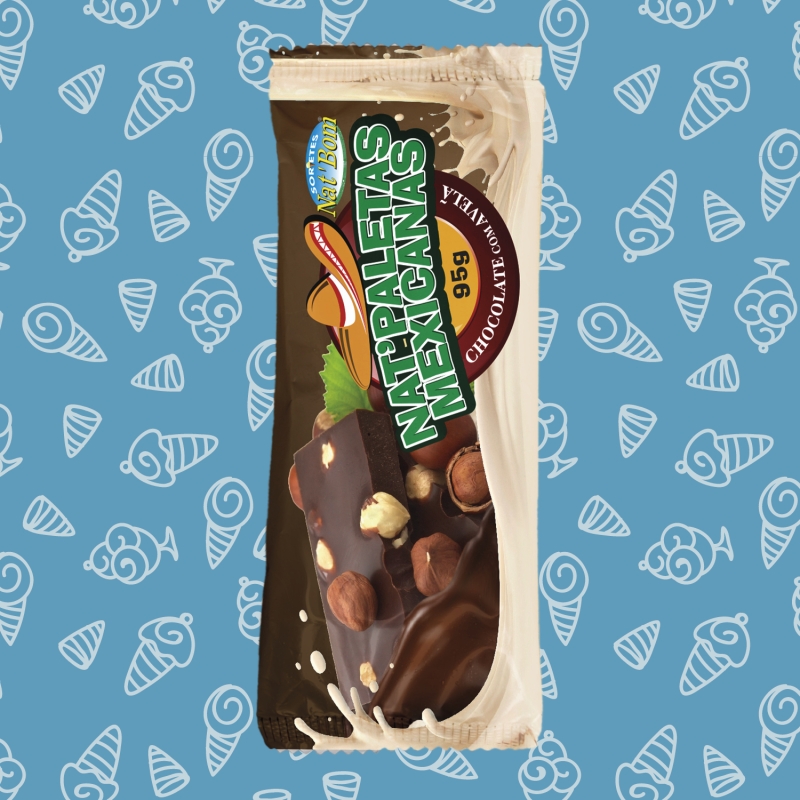 Paleta Mexicana Sabor Chocolate com Avelã